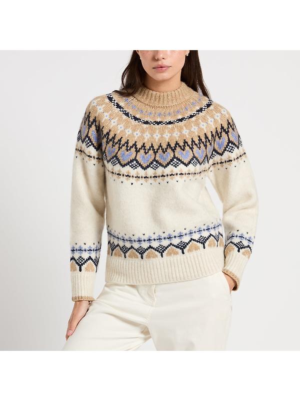 Joules Women's Charlie Fairisle Knitted Jumper - Cream Image 2