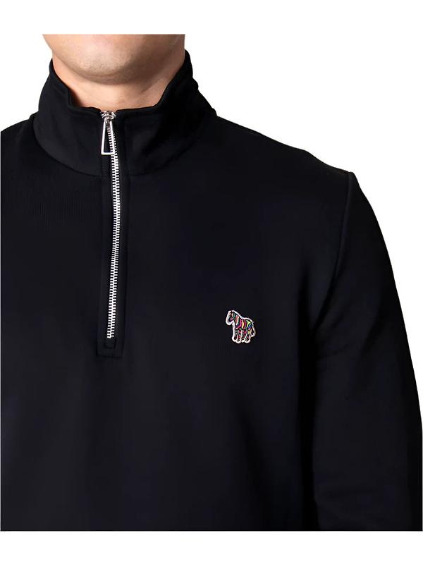 Paul Smith Men's Regular Fit Zebra Half-Zip Sweatshirt - Black Image 4