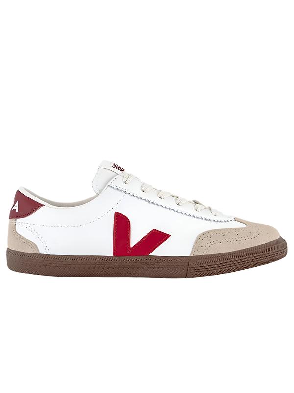 VEJA Women's Volley Leather Sneaker - White Pekin Bark Product Image