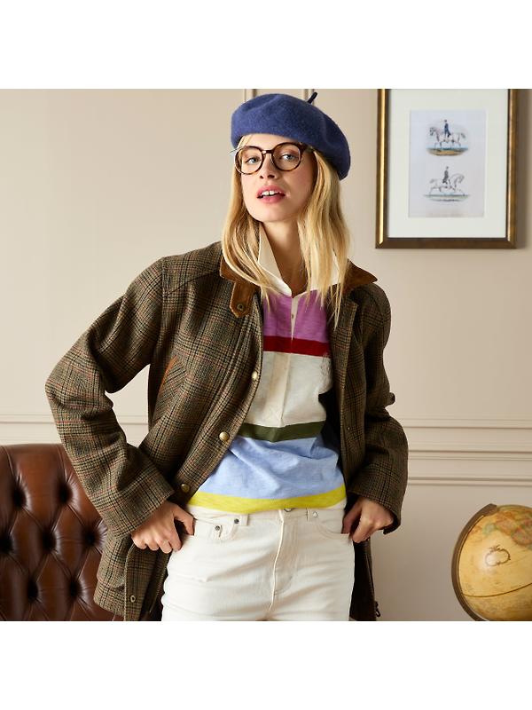 Joules Women's Amelie Adjustable Wool Beret Hat - Navy Image 2