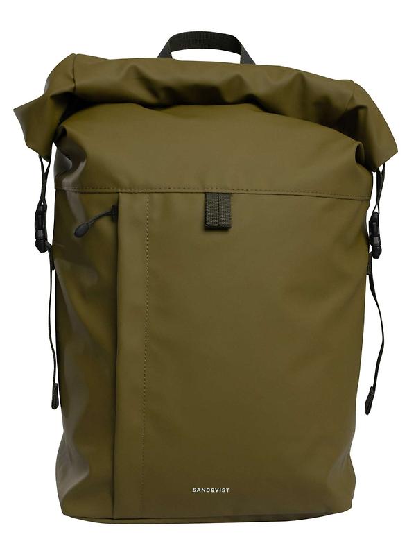Sandqvist Konrad Rolltop Backpack - 17L - Moss Green Image 1