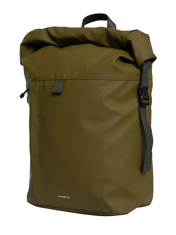 Sandqvist Konrad Rolltop Backpack - 17L - Moss Green Image 2
