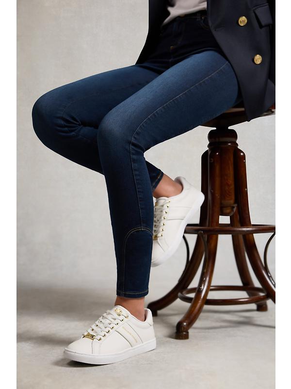 Holland Cooper Women's Knightsbridge Court Trainers - White Image 3