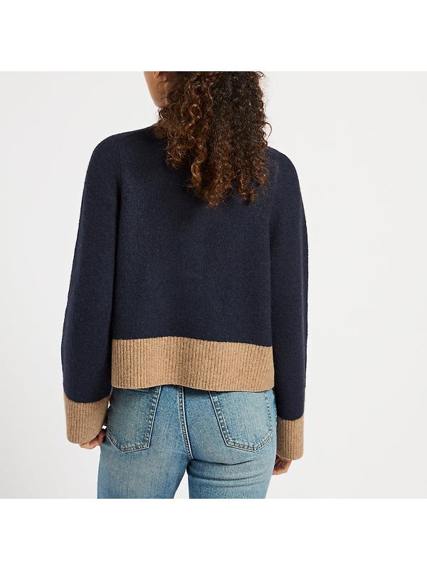 Joules Women's Nora Knitted Cardigan - Navy/Tan Image 5