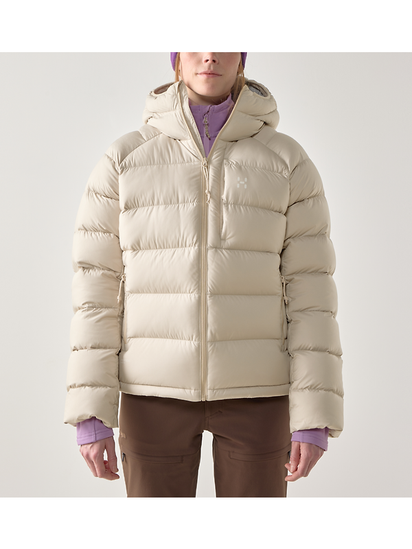 Haglöfs Women's Rosson Down Hooded Jacket - Chalk Beige Image 2
