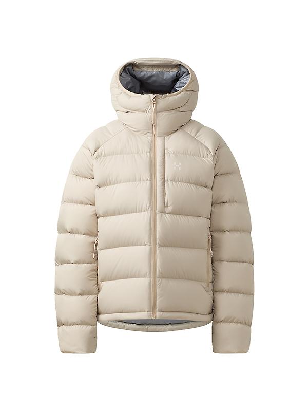 Haglöfs Women's Rosson Down Hooded Jacket - Chalk Beige Image 1
