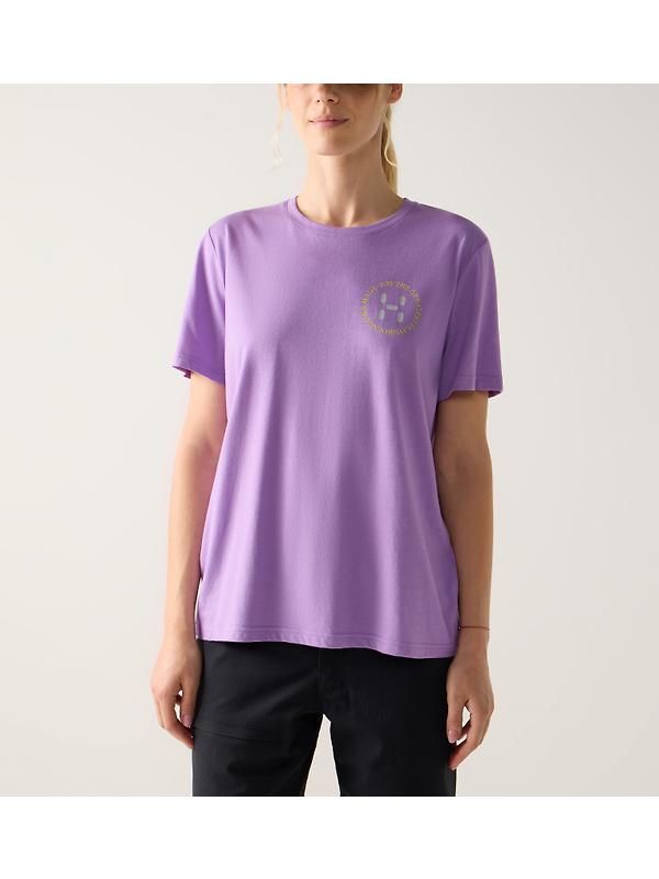Haglöfs Women's Outsiders Graphic Tee - Purple Ice Image 3