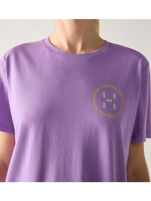 Haglöfs Women's Outsiders Graphic Tee - Purple Ice Image 6