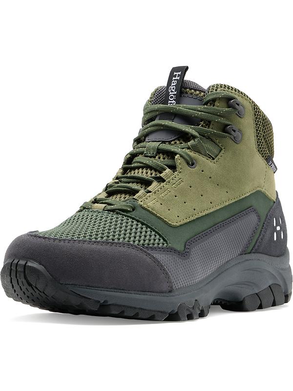 Haglöfs Men's Rosson Proof Mid Waterproof Shoes - Magnetite/Olive Green Image 5