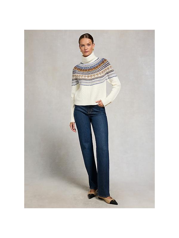 Holland Cooper Women's Rebecca Roll Neck Knit - Natural Image 6