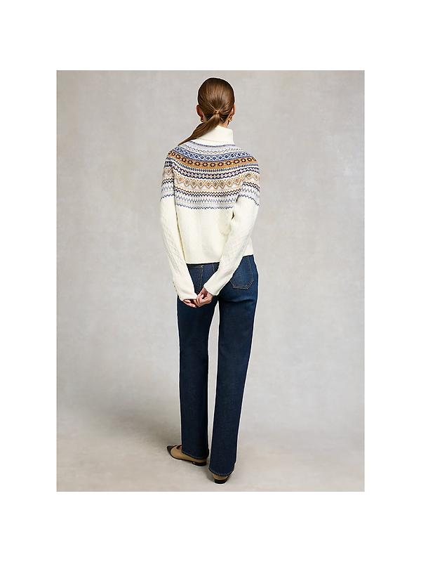 Holland Cooper Women's Rebecca Roll Neck Knit - Natural Image 5