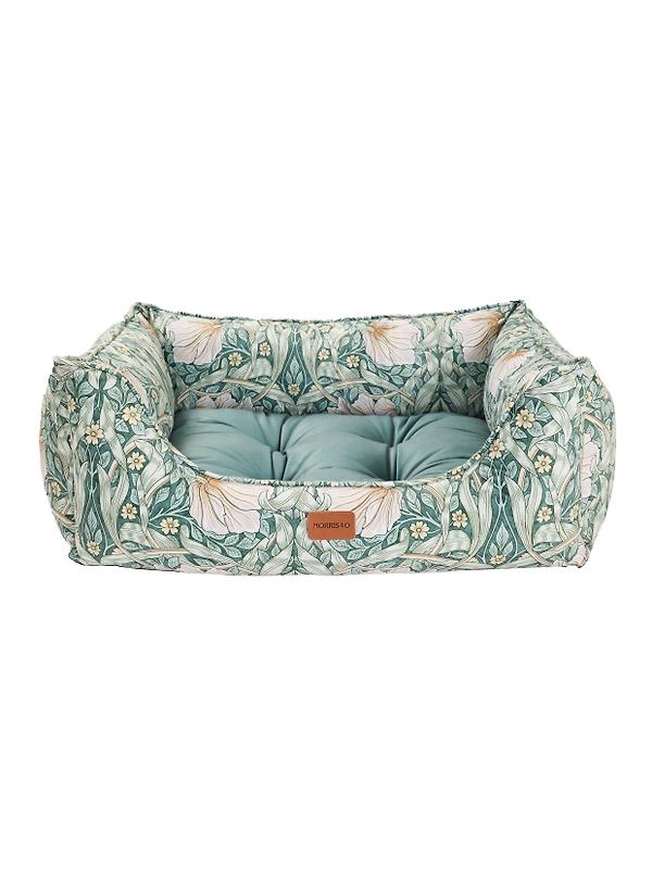 William Morris Square Dog Bed - Pimpernel Print Image 1