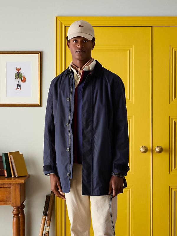 Joules Men's Sandford Waterproof Raincoat - Navy Image 10