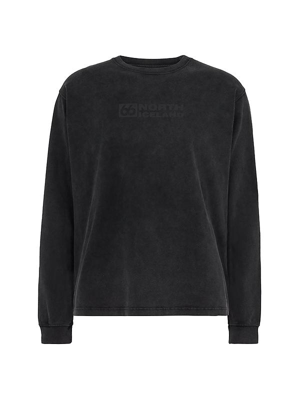 66°North Men's Borgir Longsleeve T-Shirt - Black Image 1