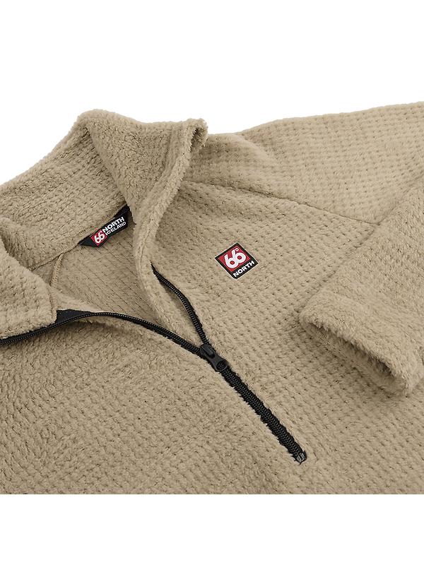 66°North Men's Hrannar Zipneck Fleece - Volcanic Desert Image 8