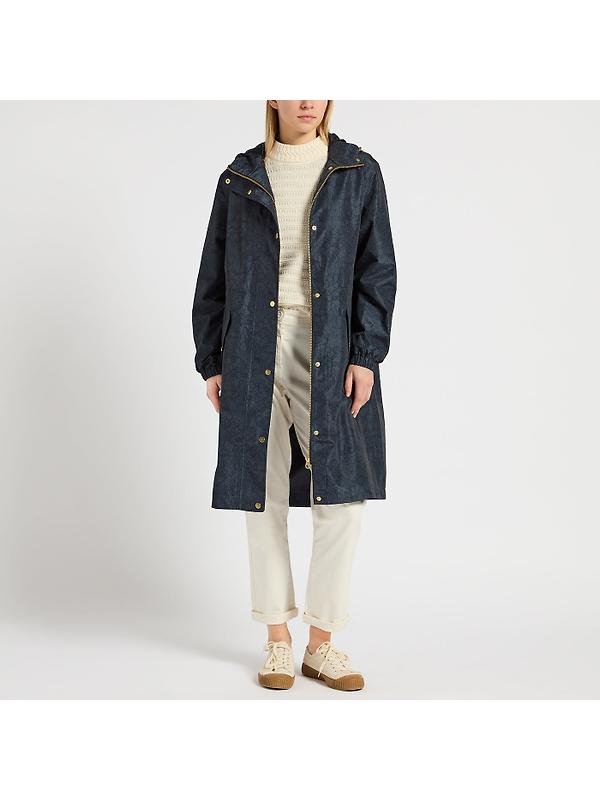 Joules Women's Holkham Waterproof Packable Raincoat - Navy Floral Tonal Image 6