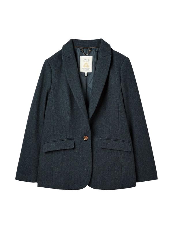 Product image of Joules Women's Bramble Tweed Blazer - Navy