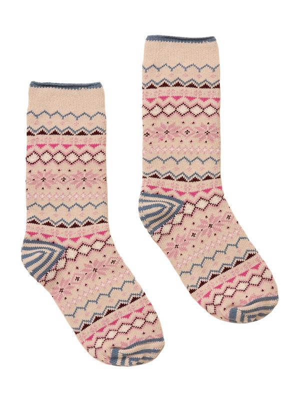 Joules Women's Lucille Fairisle Socks UK 4-8 - Neutral Image 1