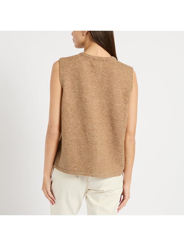 Joules Women's Holly Knitted Button Vest - Camel Image 4