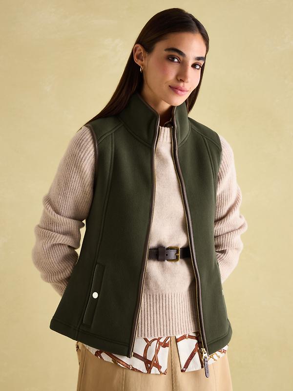 Joules Women's Heritage Fleece Gilet - Khaki Image 9