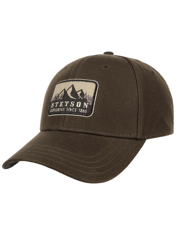 Stetson Exploring Since 1865 Waxed Cotton Baseball Cap - Dark Brown Image 1
