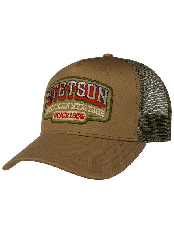 Stetson American Heritage 1865 Trucker Cap - Brown/Olive Image 1