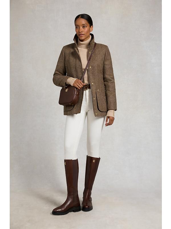 Holland Cooper Women's Country Classic Jacket - Large Scale Brown Herringbone Image 4