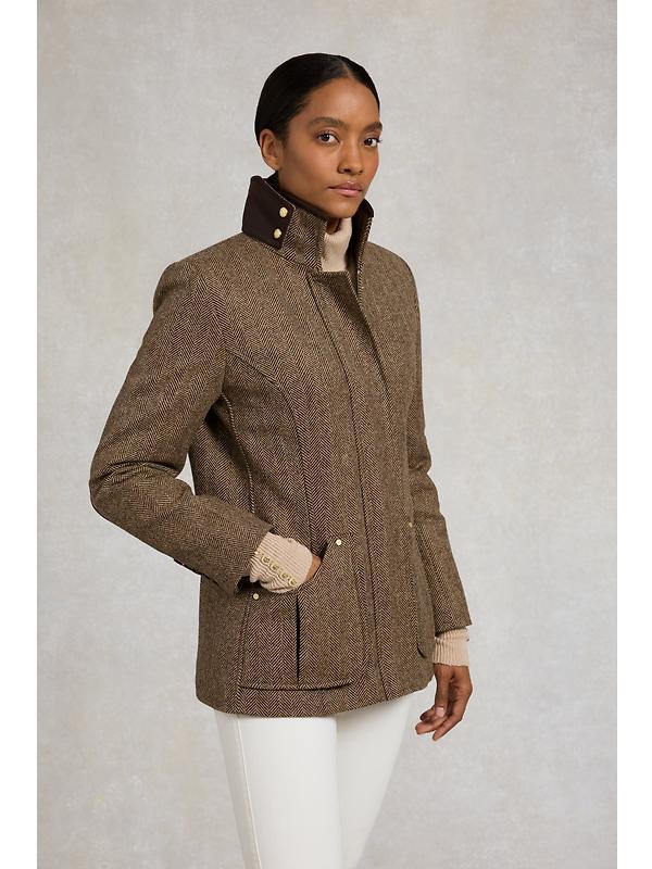 Holland Cooper Women's Country Classic Jacket - Large Scale Brown Herringbone Image 7