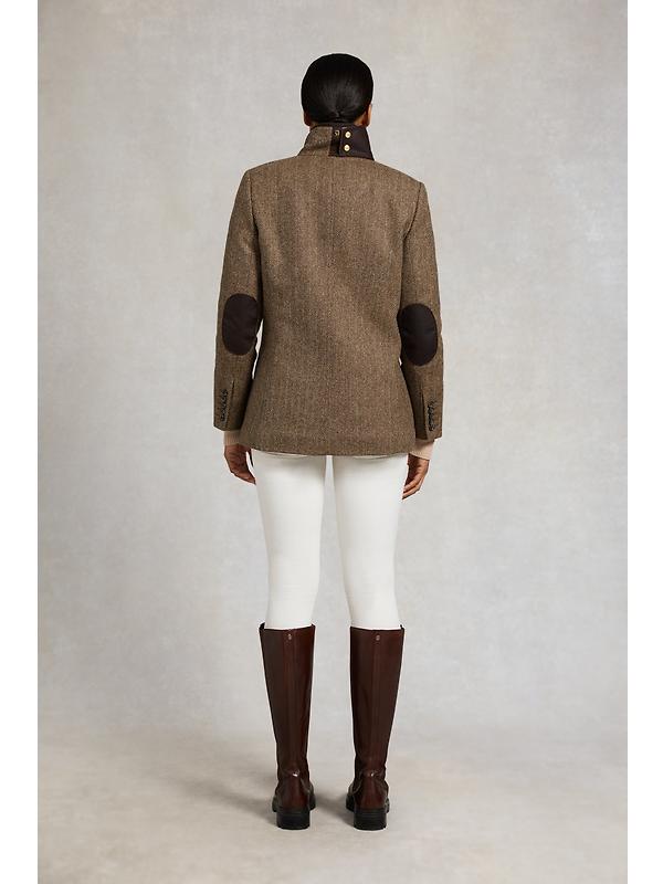 Holland Cooper Women's Country Classic Jacket - Large Scale Brown Herringbone Image 5