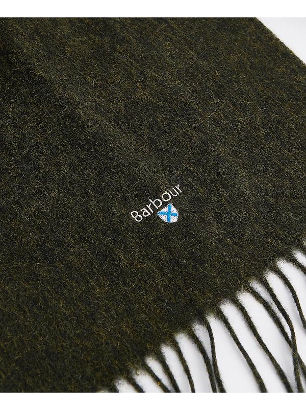 Barbour Plain Lambswool Scarf - Seaweed Image 3