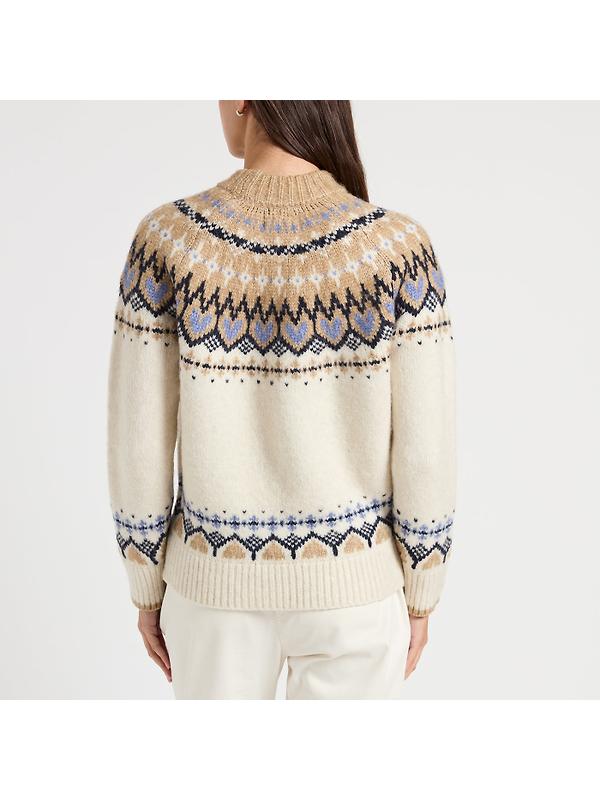 Joules Women's Charlie Fairisle Knitted Jumper - Cream Image 4