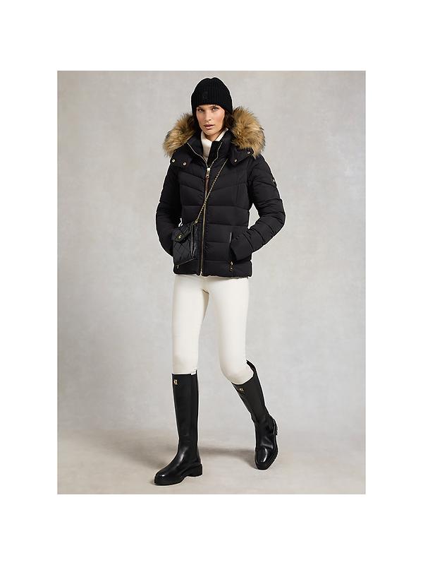 Holland Cooper Classic Embroidered Beanie - Black Image 3