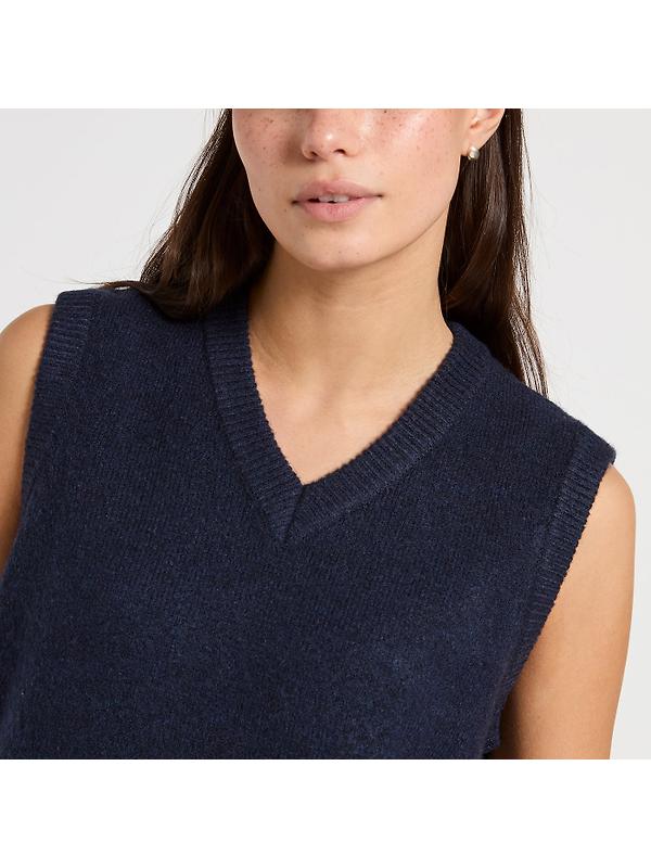 Joules Women's Holly Long Knitted Vest - Navy Image 2