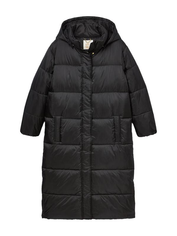 Joules Women's Pitchside Showerproof Longline Hooded Coat - Black Image 1