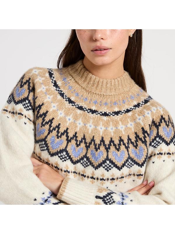 Joules Women's Charlie Fairisle Knitted Jumper - Cream Image 3
