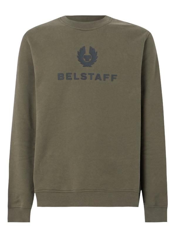 Product image of Belstaff Men's Cotton Fleece Signature Crewneck Sweatshirt - Surplus Green