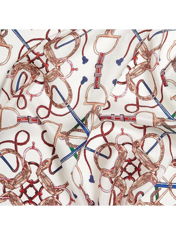 Joules Women's Bloomfield Silk Scarf - Cream Image 3