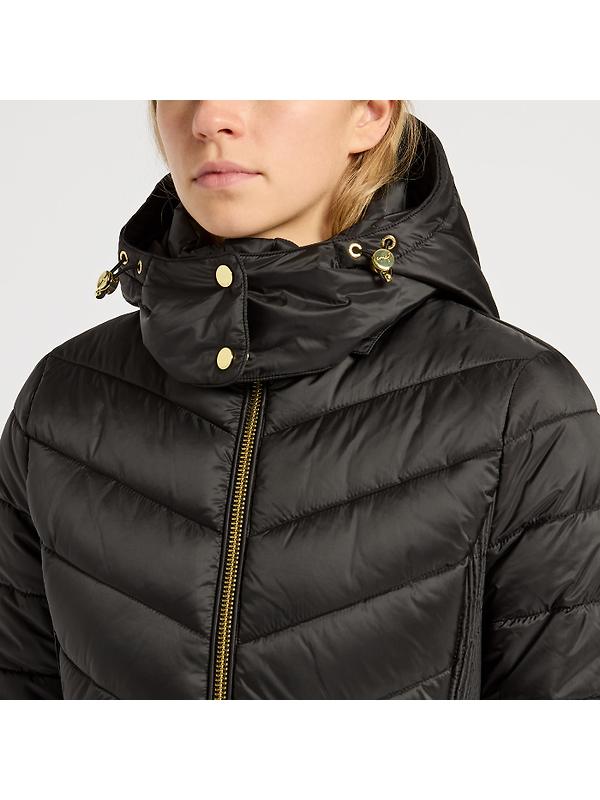 Joules Women's Pembury Showerproof Longline Hooded Coat - Black Image 3