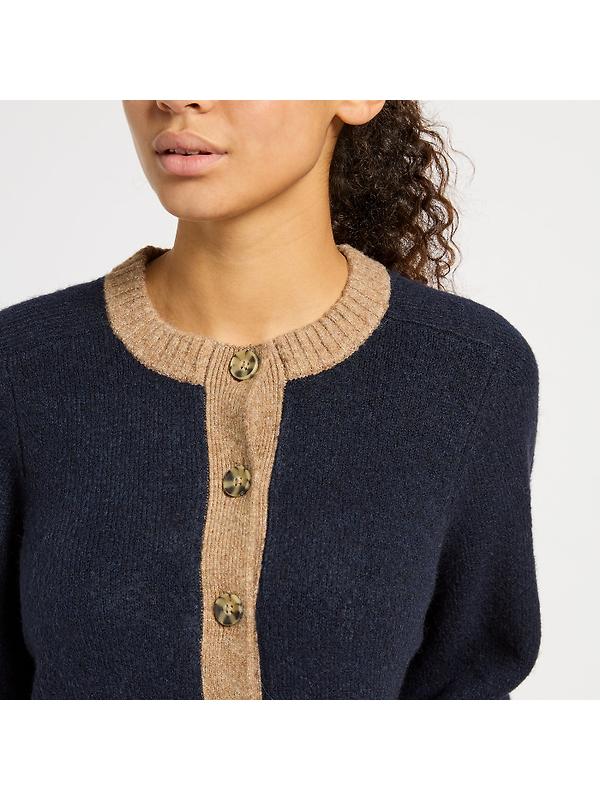 Joules Women's Nora Knitted Cardigan - Navy/Tan Image 3