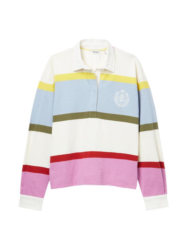 Joules Women's Lara Boxy Fit Rugby Shirt - Multi Image 1