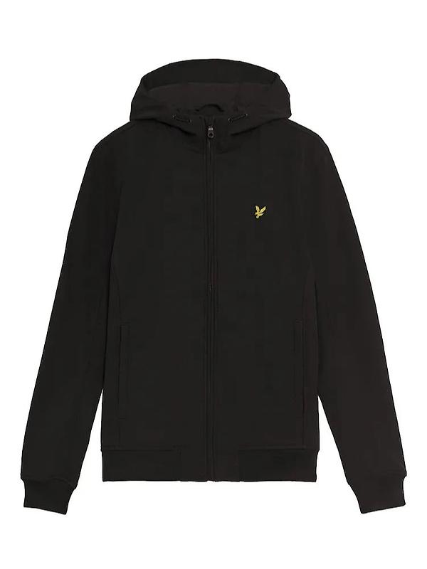 Product image of Lyle & Scott Men's Fleece Back Softshell Jacket - Jet Black