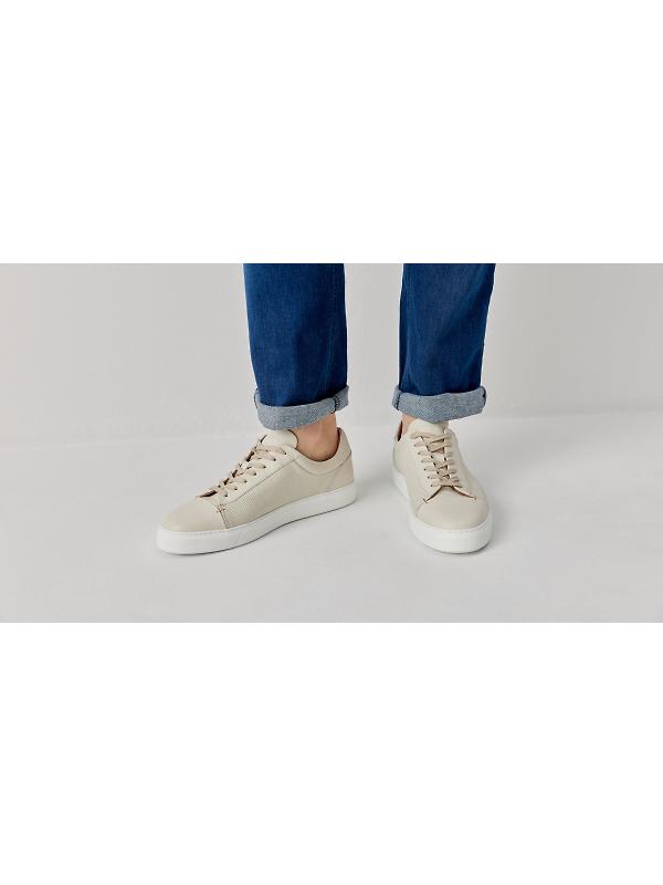 Oliver Sweeney Men's Almada Leather Trainers - Off White Image 7