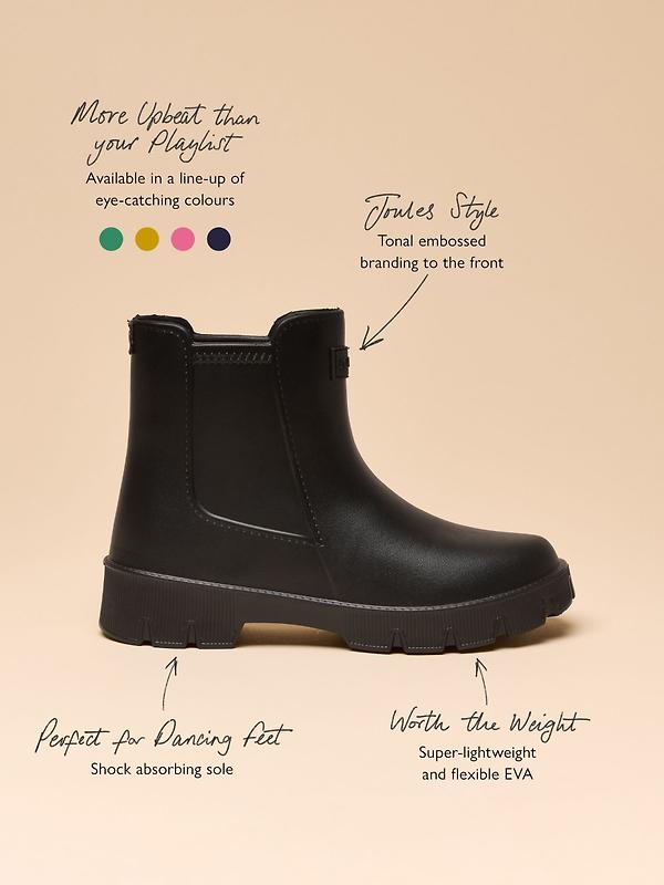 Joules Women's Raindance Lightweight EVA Ankle Wellies - Black Image 6