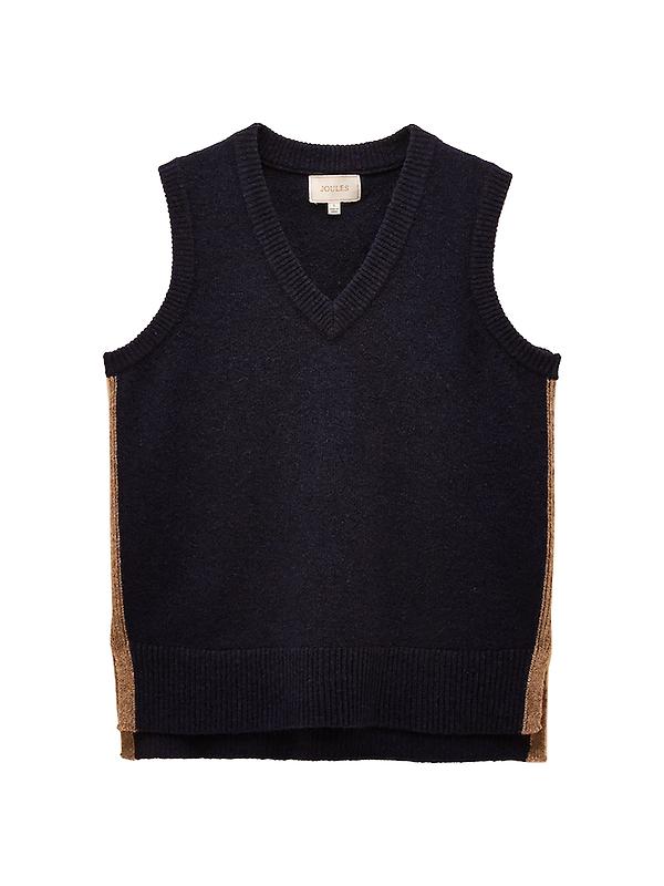 Joules Women's Holly Long Knitted Vest - Navy Image 1