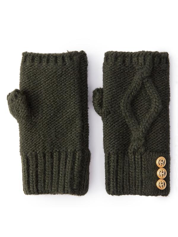 Product image of Holland Cooper Women's Cortina Fingerless Gloves - Fern Green