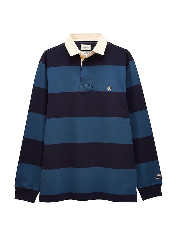 Joules Men's Rugby Club Cotton Shirt - Blue/Navy Image 1