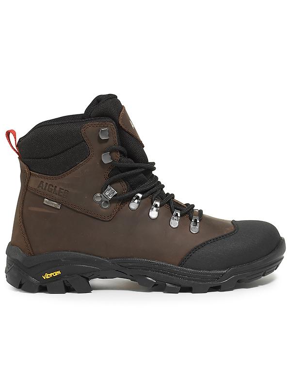 Aigle Laforse Vibram Walking Shoes - Dark Brown Product Image
