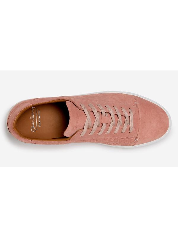 Oliver Sweeney Men's Almada Perforated Calf Suede Cupsole Trainers - Dusty Pink Image 4