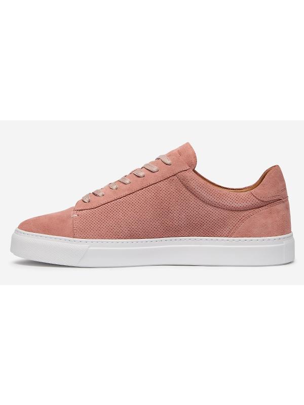 Oliver Sweeney Men's Almada Perforated Calf Suede Cupsole Trainers - Dusty Pink Image 5