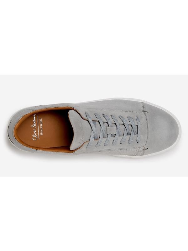 Oliver Sweeney Men's Almada Perforated Calf Suede Cupsole Trainers - Grey Suede Image 4